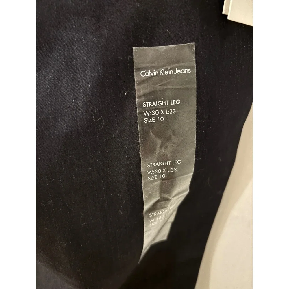Calvin Klein Jeans Straight‎ Leg Slim Fit Dark Wash Denim Jeans 30x33